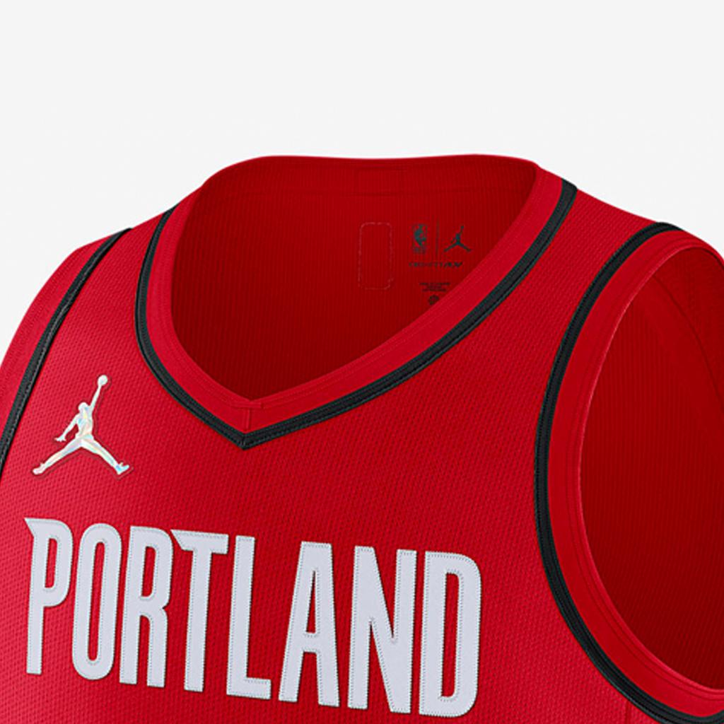 Jordan NBA Team Print Jersey Tank Top Player Edition 2022-2023 Season Trail Blazers Damian Lillard No. 0 Unisex Tank Top Red DB3495-657