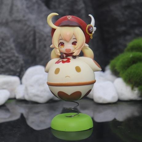 Genshin Impact Furina de Fontaine Honkai Impact 3rd Anya Lizi Reverist Calico Car Office Desk Bobblehead Decoration Figure Toys