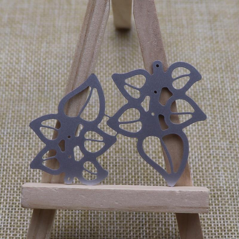 2Pcs/lot Metal Cutting Dies Cut Die Mold Leaves Bud Decor Scrapbook Paper Craft Blade Punch Stencil