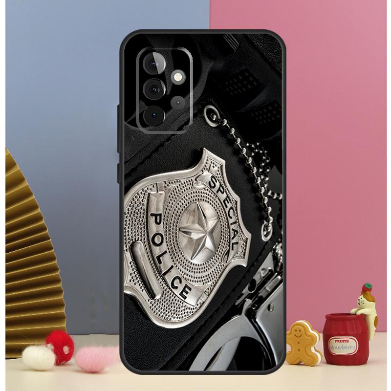 Police Symbol Case For Samsung Galaxy A56 A16 A26 A36 A13 A33 A53 A17 A54 A34 A14 A15 A35 A55 A52 A12 A32