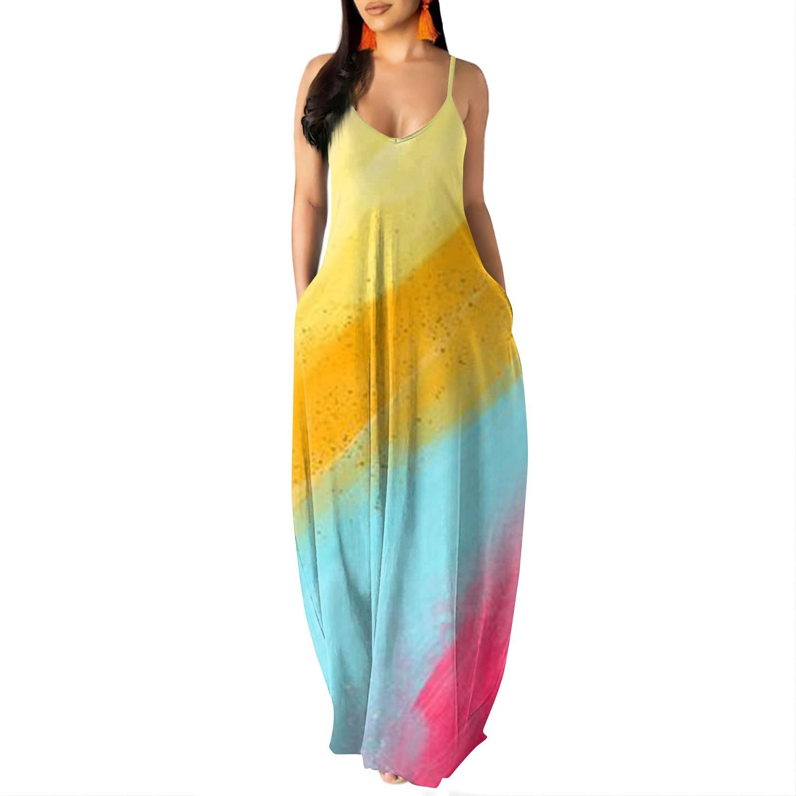 

Women s Dress Sleeveless Casual Length Floor-length Dress XL