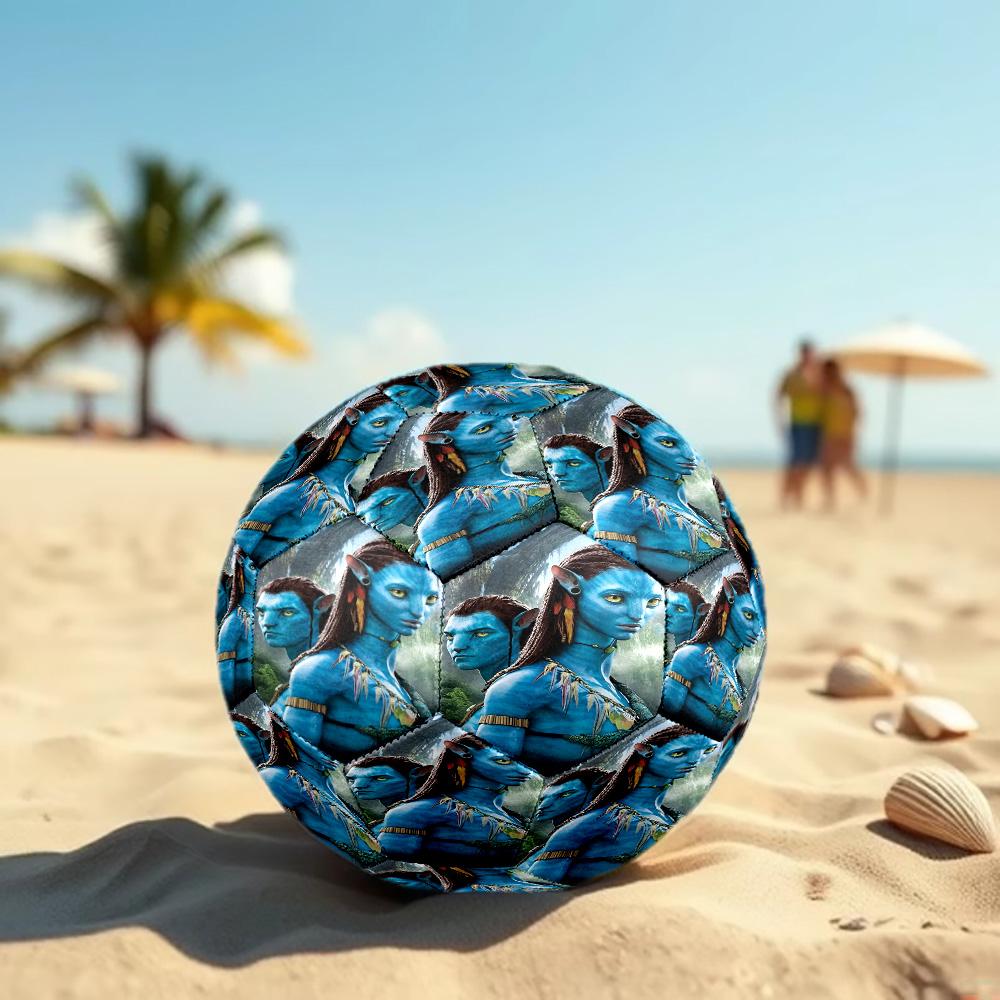 Avatar Print Size 5 Soccer Ball, Standard Match Football for Sports Game and Team Practice, Ideal Gift for Soccer Fans