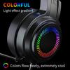 G60 Wired Headphone Bass Colorful Lights 3.5mm 7.1 Surround Sound Gaming Headset with Mic for Gamer