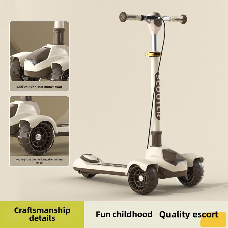 Flashing Three-Wheeled Foldable Kids Scooter for Teens
