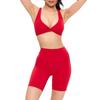 New kinks show chest gathering underwear yoga suit fitness sports shorts Pilates quick-drying two-piece set
