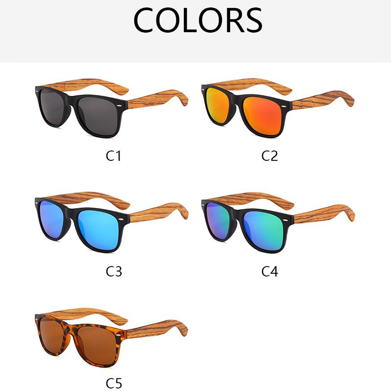 Vintage Wooden Sunglasses Retro Square Design UV400 Protection Luxury Brand Fashion for Men Women Outdoor Driving