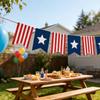 Patriotic with Star and Stripe Pattern for Indoor Outdoor Event Decor Hanging Flag Garland for Celebrations Parties