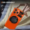 Rugged Magnetic Car In-vehicle Phone Case for IPhone 17 16 15 14 Plus 13 12 Pro Max 360 Degree Metal Rotating Bracket Ring Cover