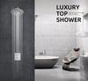 American Chrome Finish Brass Ball Valve Round Overhead Rainfall Showerhead with Fixed Spray