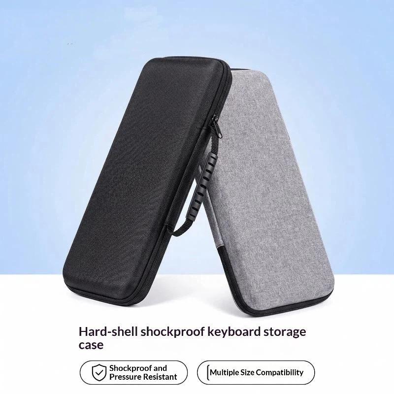 MX Keys Mini Keyboard EVA Hard Storage Case Waterproof Anti-drop Protective Bag with Smooth Zipper for Travel Home Storage