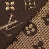 Great LOUIS VUITTON Scarf Escalp Logo Mania Shine Brown wool Women M71383 Used