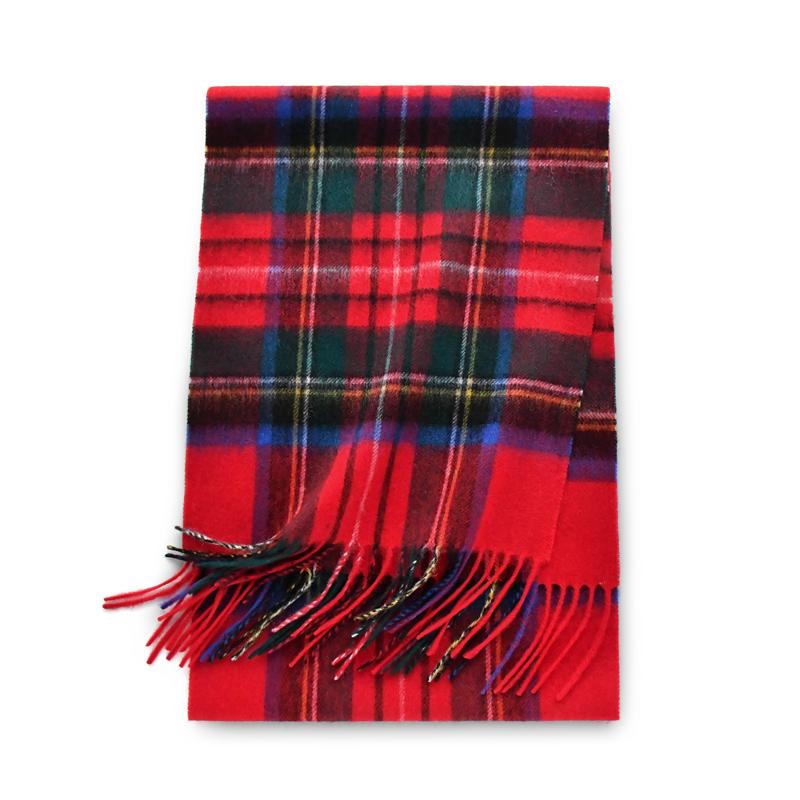 

Red plaid 100% wool scarf autumn winter for women s wraps soft warm men scarves shawl thin lady luxury gifts british style