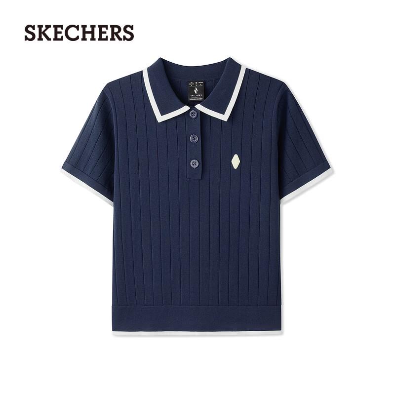 Skechers Women s Knitted Short Sleeve Polo Shirt L226W065 XL