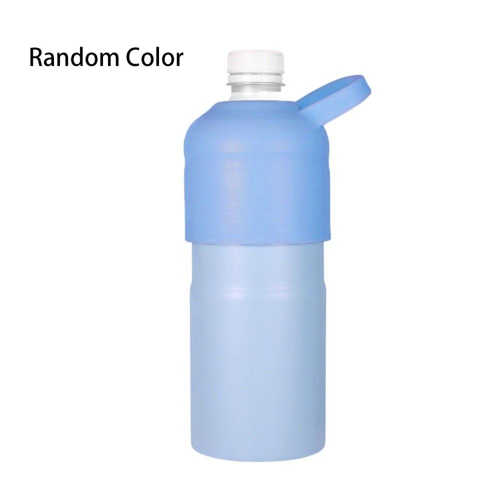 

Vacuum Beverage Bottle Cooler Double Wall Bottle Cover Portable Beer Bottle Cold Keeper Summer синий