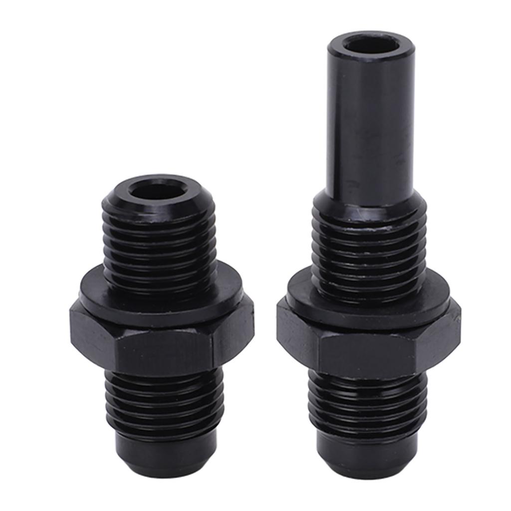 1Pair 6AN‑1Celsius4NPS   Oil Cooler Adapter Fitting Aluminium Alloy Rustproof Black