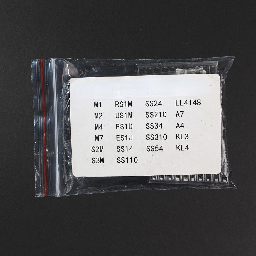 200/260PCS Rectifier Diode Kit 20 Values and 22 Values Schottky Diode M1 M4 M7 SS34 LL4148/SS510 Rectifier Diode Assorted Kit