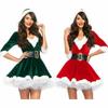 Santa Womens Girls Claus Christmas Costume Cosplay Lady Xmas Outfit Fancy Dress