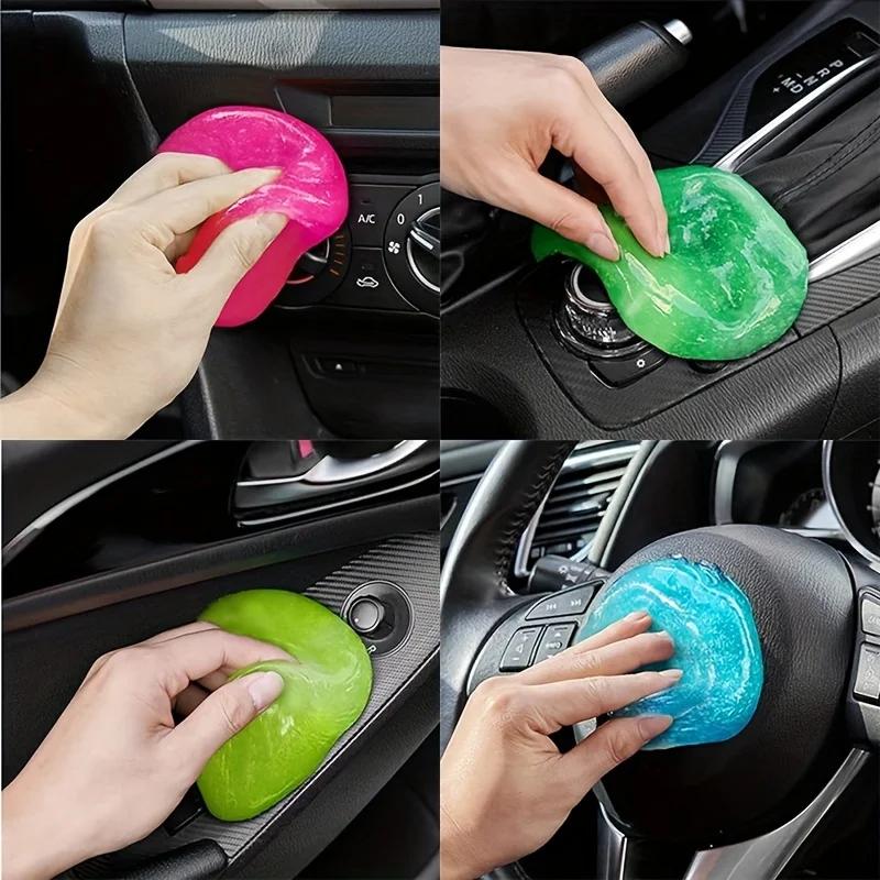 1pcs Car Cleaning Gel Reusable Keyboard Cleaner Gel Automobile Air Vent Dust Removal Gel Multiuse Dirt Cleaner Slime Auto