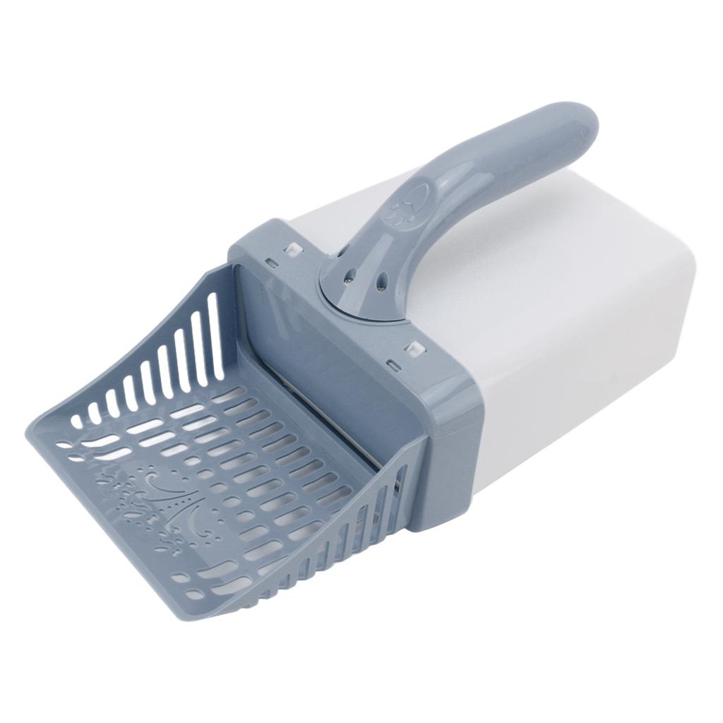 Cat Litter Scoop Holder Plastic Detachable Cat Litter Shovel with Waste Bag Pet Poop CleaningNordic