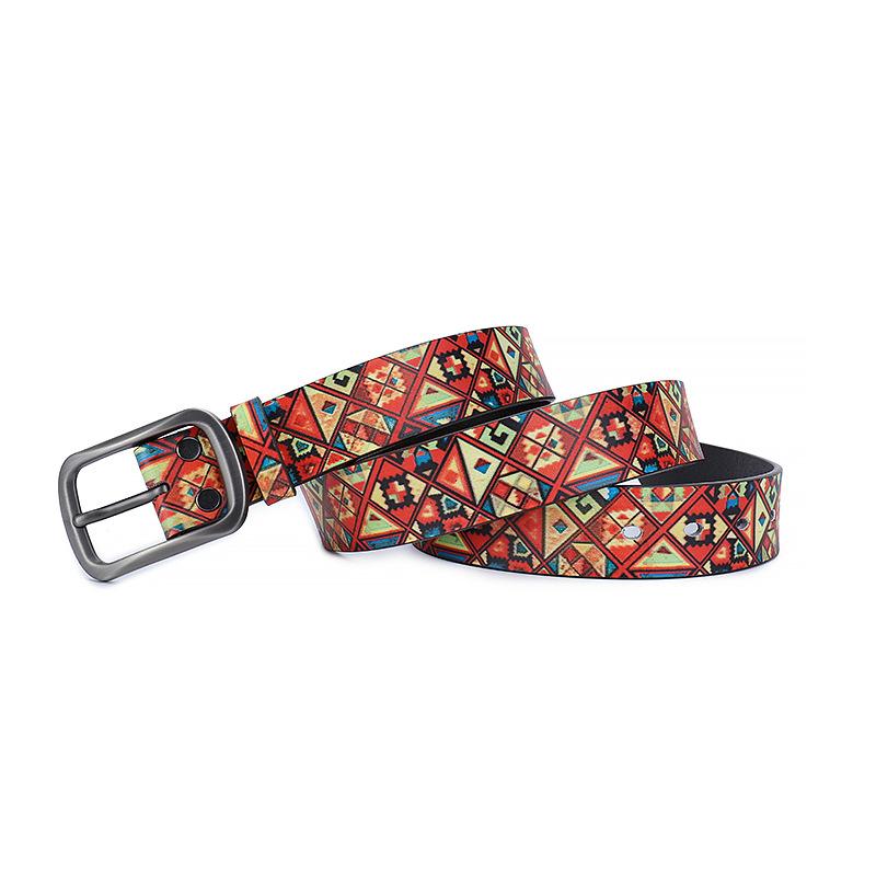 Graffiti Gürtel aus reinem Rindsleder, Herren- und Damenledergürtel mit 3D-Druck, Neuer Stil Neuer Gürtel