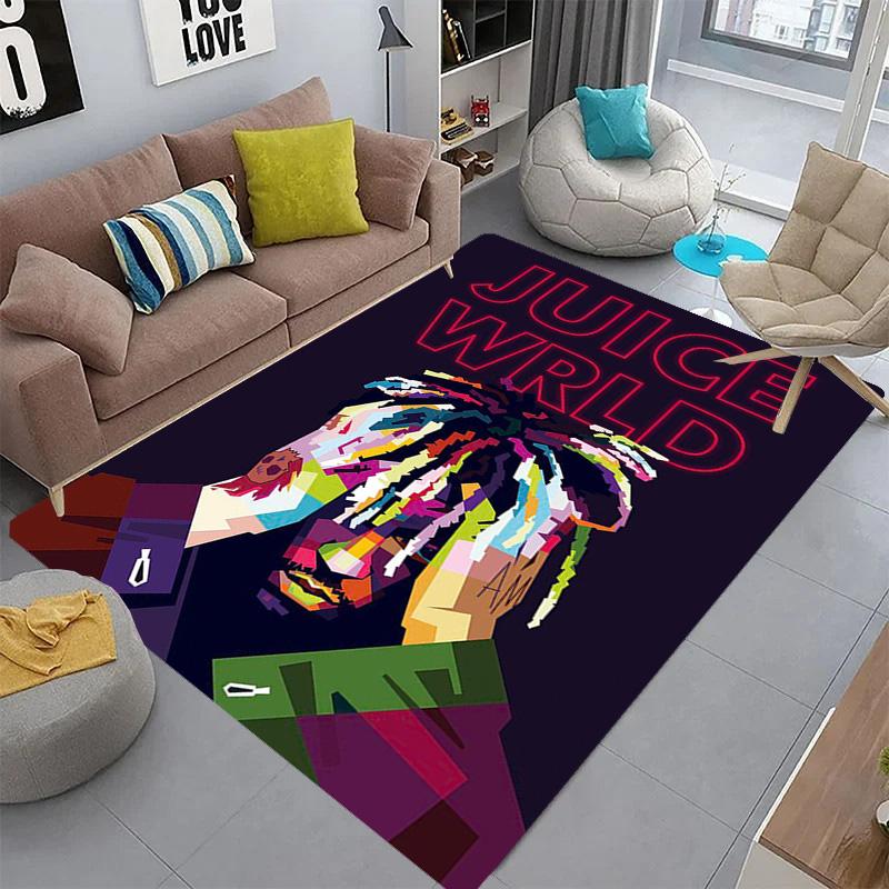 Juice Wrld: Legacy Music Passion Carpet Printing Suitable for All Seasons Bathroom Mat Fashion Office Chair Cushion