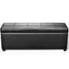Storage Bench with Wooden Frame Black