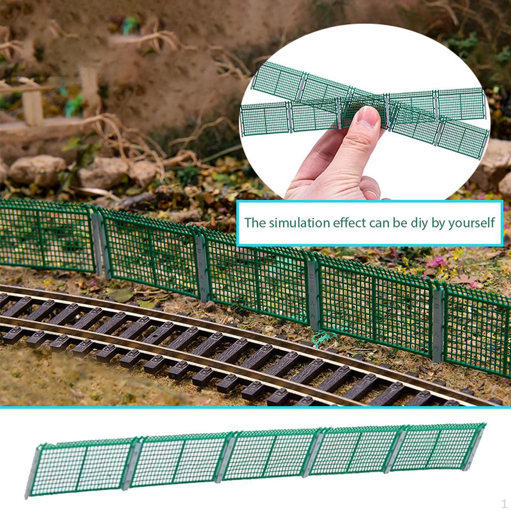 HO Scale Fence Track Railway Accessories Realistic Model Railroad Accessory 18.06cm for Diorama