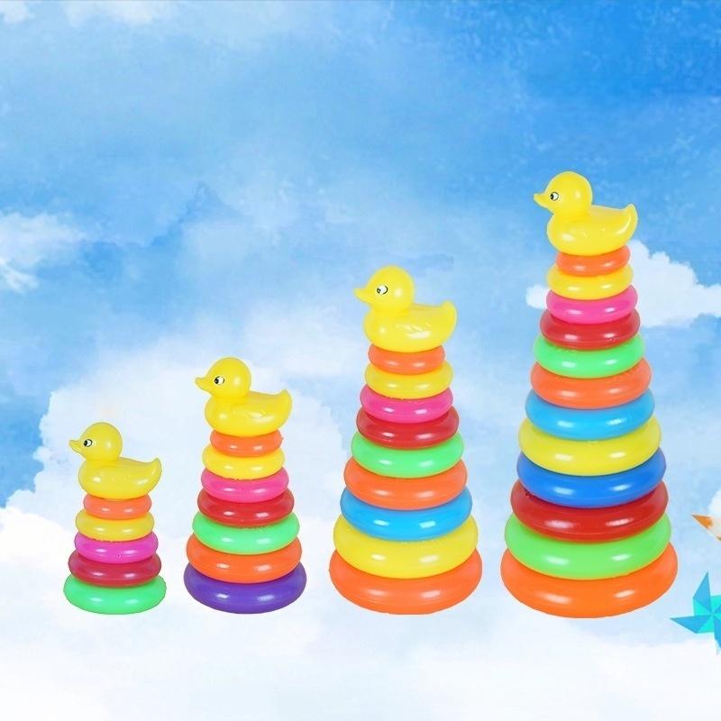 1 Set Tiere Regenbogen Gestapelter Ringturm Stapelspielzeug Kinder Montessori Spielzeug Säuglingsentwicklung Früherziehung Spielzeug