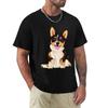 Cute Sitting Corgi Tri Color Dog T-Shirt Sport Basic Moisture Wicking Tee