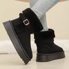 Fashion New Fluffy Rabbit Fur Warm Snow Boots for Women Winter Thick Plush Cotton Shoes Woman Faux Suede Non Slip Platform Ankle Boots
