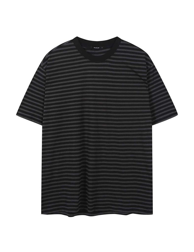 BUCKAROO Men'S Loose Fit Striped T-Shirt Black