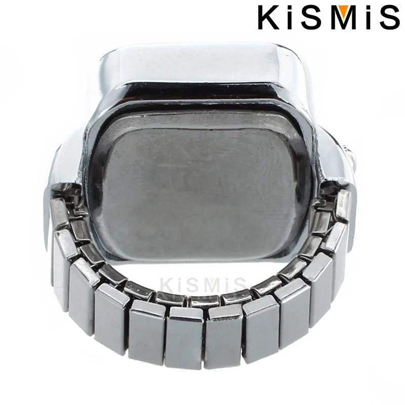 KISMIS Kreative Ringuhr, Legierungsschale Finger-Rundes Zifferblatt Partneruhr für Männer & Frauen, Neuer Heißer Verkauf