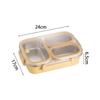 Leak-Proof 304 Stainless Steel Lunch Box 1000Ml Microwaveable Oven Safe Lunch Bento Box Sealed Compartmentalized Lunch Box