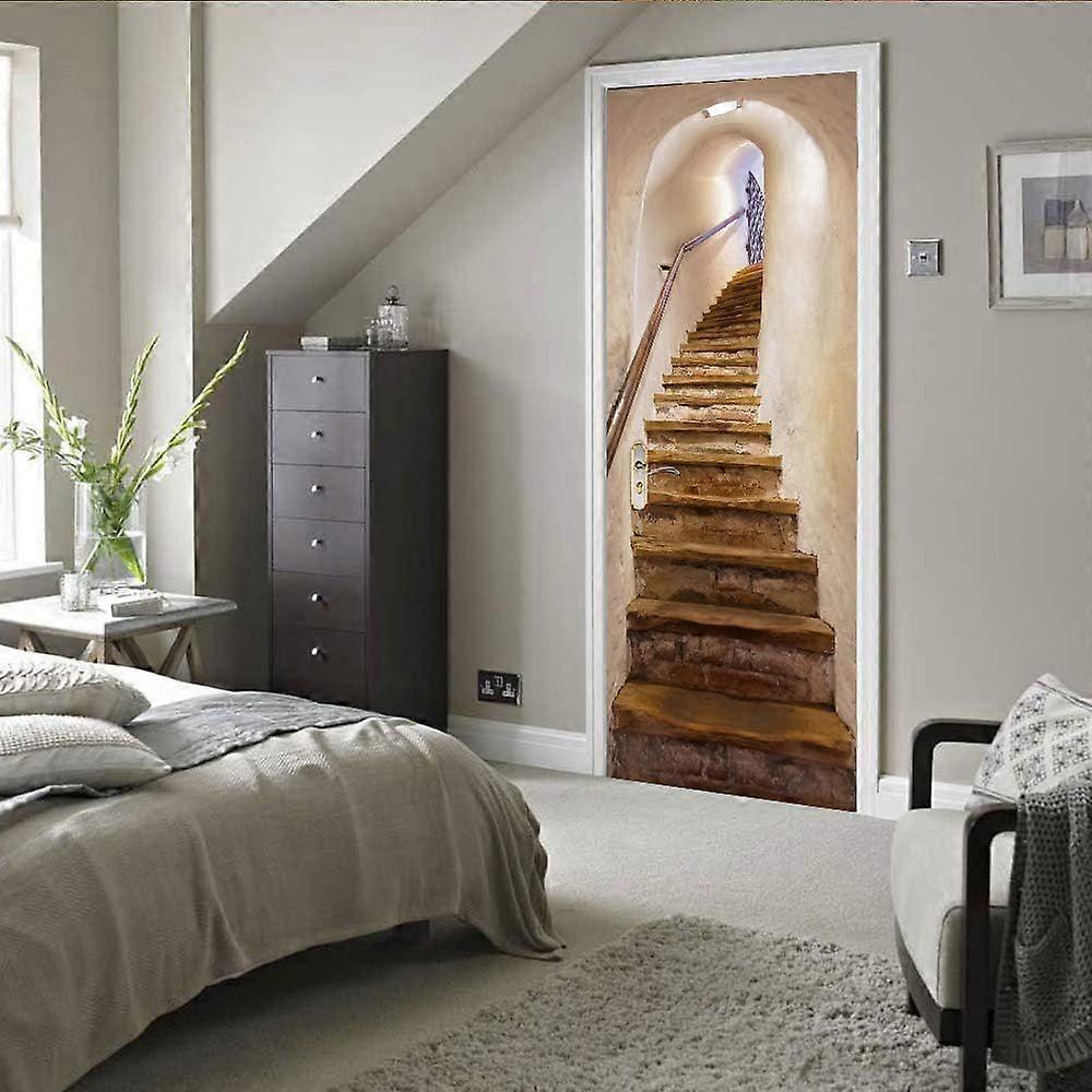 SeraphinaT 3D Door Sticker Wall Decals Mural Wallpaper, Waterproof and