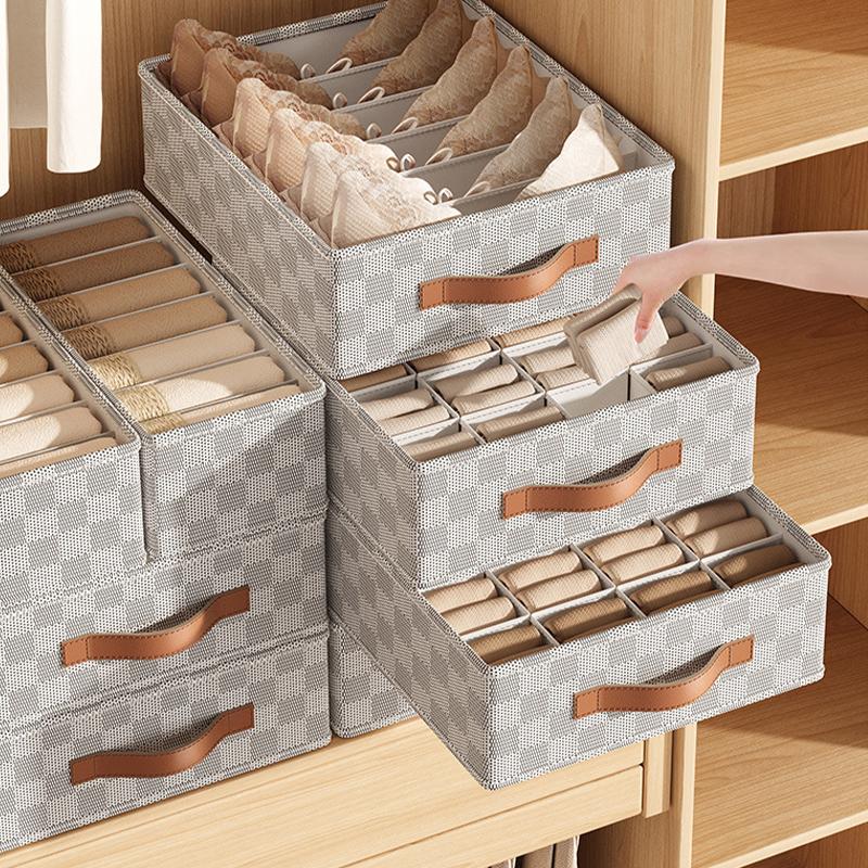 Foldable Underwear Organizer Cabinets Drawer Underwear Storage Box Bra Socks Compartment Box Closet Clothes Storage Organizers