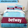West FC United Crest 3PCS Bedding set,Ideal for1pc Duvet Cover And 2pcs Pillowcases Perfect for Christmas gift,Ideal for Bedroom, Dormitory