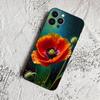 Poppy Flower Bloom Phone Case for Iphone 15 14 13 12 11 Pro Max Xr X Xs Mini 8 Plus SE 2022 Black Soft Silicone Cover
