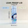 1PC Abstract Baseball Ball Graffiti Print 750ml Color Plastic Sports Water Bottle Leakproof Flip Straw Lid Suitable for Sports Office Home Use