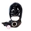 Sexy Fetish Full Head Hood Couple Adult Cosplay Games PU Leather Mask Hood Halloween Party Bondage Face Cover Role Play Costume