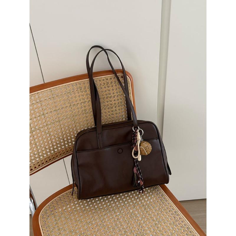 Korean New Pillow Bag Women's Retro Shoulder Bag for Work Commuting Handheld Large Capacity Tote Bag