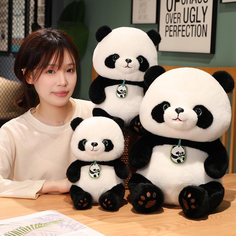 Cute Sitting Giant Panda Doll Plush Toy National Treasure Black And White Panda Doll Children'S Rag Doll Birthday Gift