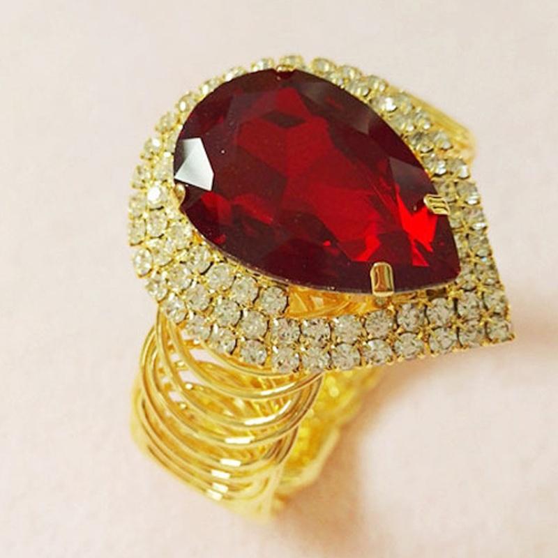 Pulseira de ouro com pingente de zircônia e strass em forma de coração para mulheres, pulseiras vintage abertas de luxo para festa