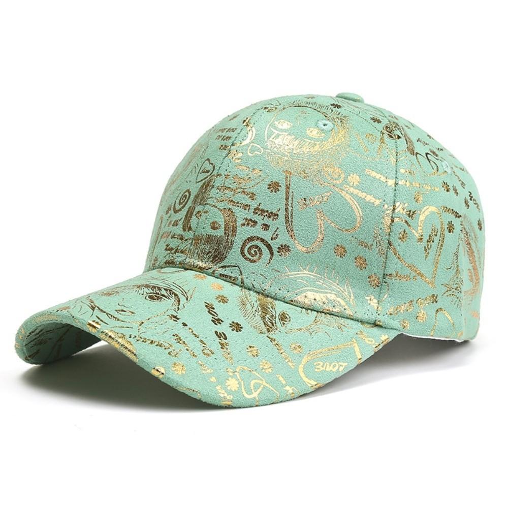Sunscreen Graffiti Baseball Cap American Style Sunshade Casquette Patterned Peaked Hat  All Seasons зелёный