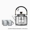 High-Temperature Resistant Glass Tea Kettle with Handle, Compatible with Induction Cookers for Brewing and Boiling Water