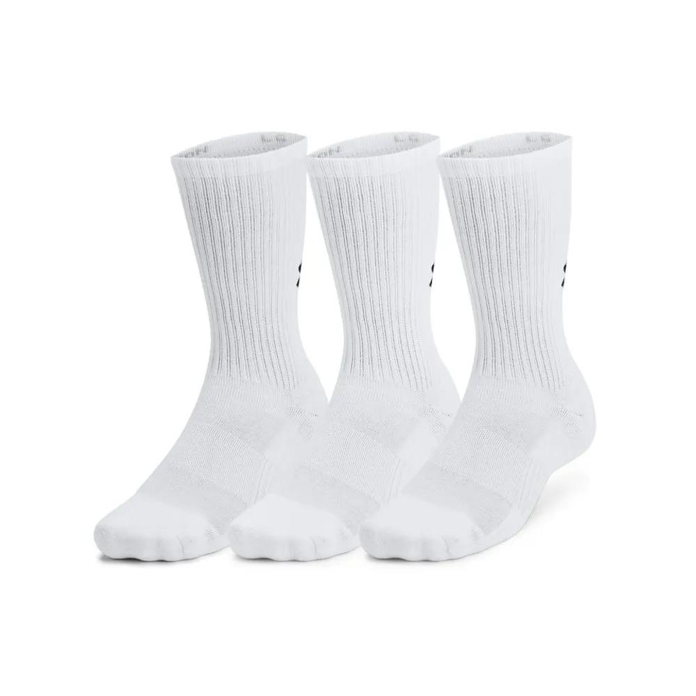 Under Armour Unisex Training Cotton Crew Socks 3 Pairs 1386311-100 207523 M