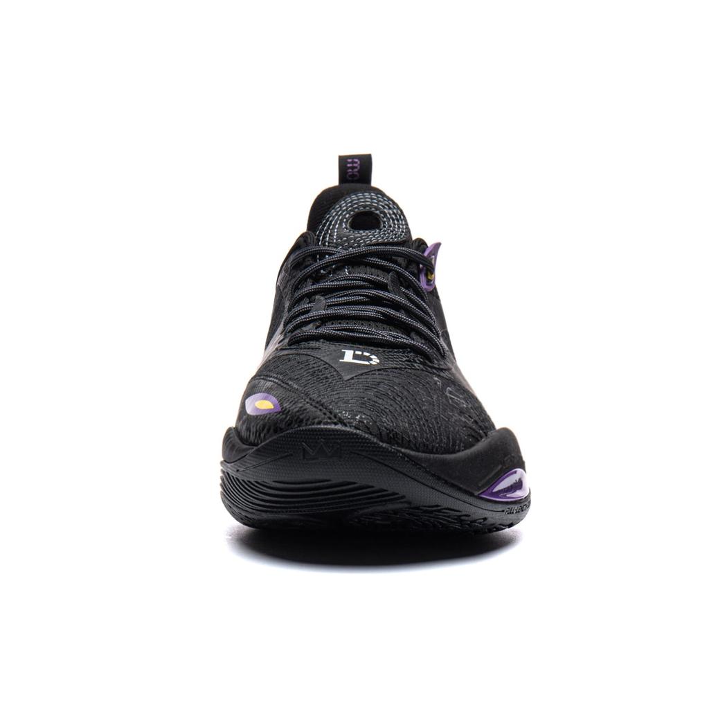 Li Ning DLO2 Demping Antislip Veerkrachtige Grip Lage top Basketbalschoenen Heren Zwart ABPW013-3