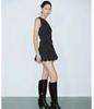 Polka Dot One-Shoulder Pleated Super Short Dress with French Design