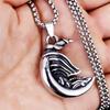 Necklace Retro Flying Dragon Moon Men's Fashion Pendant
