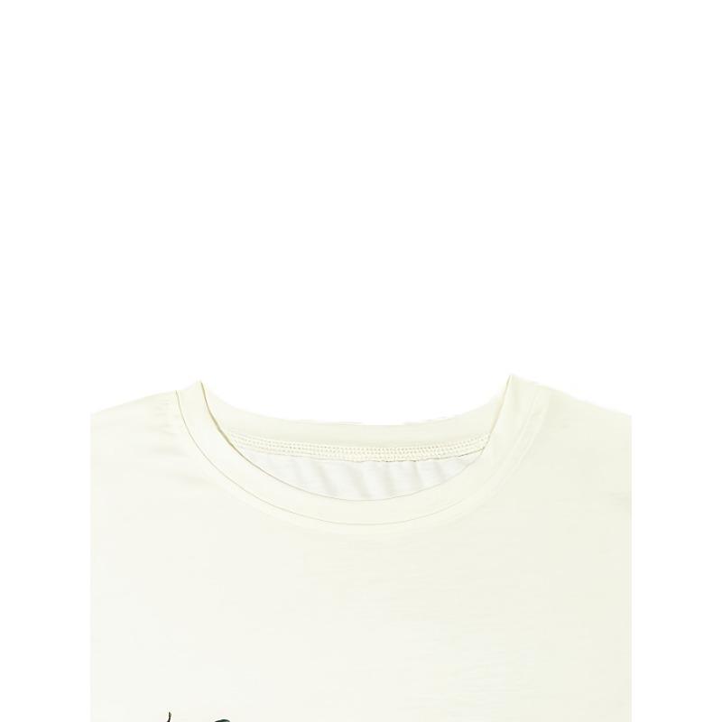 Buntes Gestapeltes Katzen Damen-T-Shirt - Niedliche Cartoon-Katzen-Grafik, Verspielter Aufdruck für Lässige Tägliche Kleidung