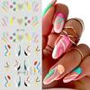 Adesivi per unghie in rilievo con incisione e rilievo per manicure francese, adesivi per nail art